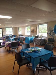 banquet area with chairs and tables set up at Anabranch Recovery Center - Terre Haute Drug and Alcohol Addiction Treatment Center and Detox Services