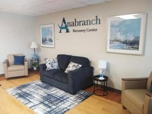 well decorated lobby with comfortable seating at Anabranch Recovery Center - Terre Haute Drug and Alcohol Addiction Treatment Center and Detox Services