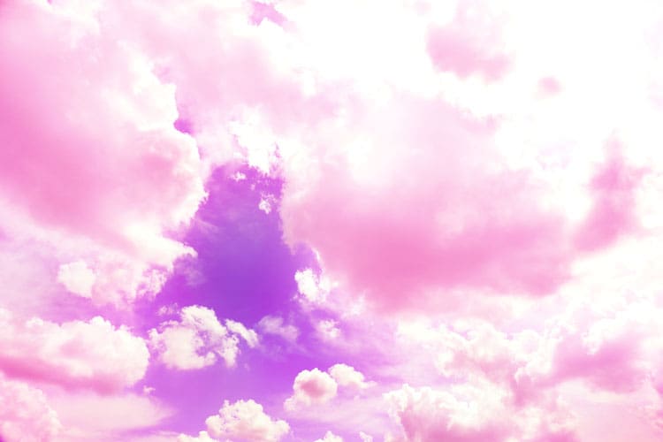 pink clouds against a purple sky - pink cloud syndrome