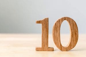 Characteristics of Adult Children of Alcoholics, Children of Alcoholics, the number ten made out of wood - children of alcoholics